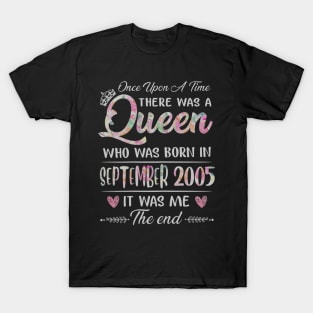 Girls 15th Birthday Queen September 2005 15 Years Old T-Shirt